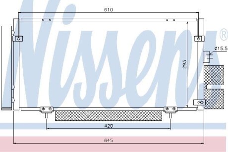 Радіатор кондиціонера NISSENS 94885