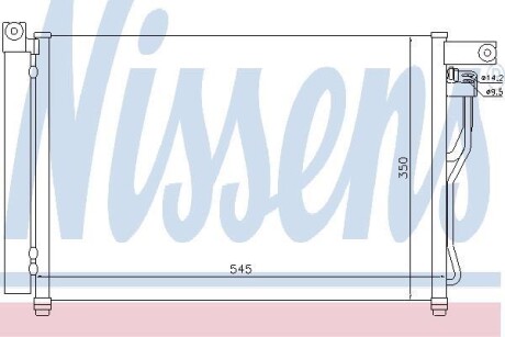 Радіатор кондиціонера NISSENS 94895