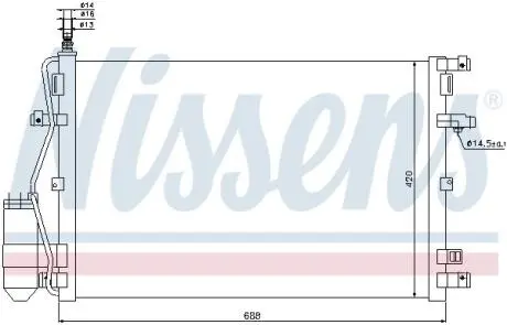 Радіатор кондиціонера First Fit NISSENS 94937