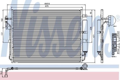 Радіатор кондиціонера NISSENS 94962