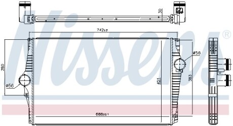 Радиатор наддува NISSENS 96601