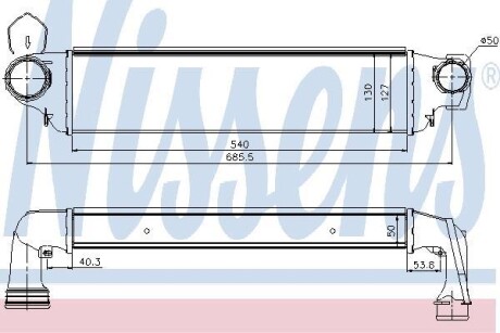 Радиатор наддува NISSENS 96654