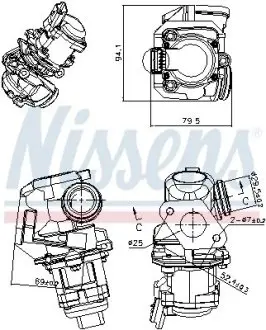 Клапан рециркуляции отходящих газов (EGR) NISSENS 98150