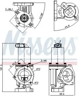 Клапан рециркуляціі відпрацьованих газів (EGR) NISSENS 98167