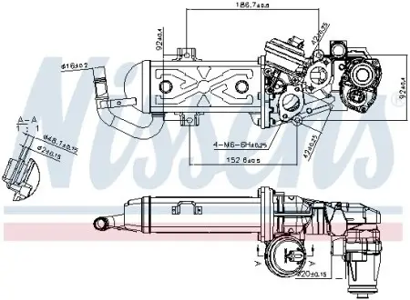 Клапан рециркуляціі відпрацьованих газів (EGR) NISSENS 98178