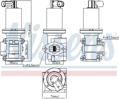 Клапан рециркуляции отходящих газов (EGR) NISSENS 98180