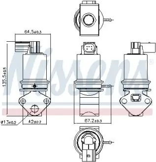 Клапан рециркуляции отходящих газов (EGR) NISSENS 98202