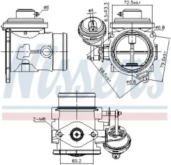 Клапан рециркуляции отходящих газов (EGR) NISSENS 98301