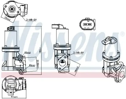 Клапан рециркуляции отходящих газов (EGR) NISSENS 98307