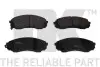 Комплект передних тормозных колодок Hyundai H-1 2.5CRDI 01-08/Kia Carniva 06- NK 223433 (фото 1)