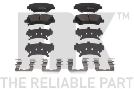 Гальмівні колодки диск.передні Hyundai i30, Kia Ceed,Rio III,Sorento II 1.1CRDi-2.4i 09- NK 223443
