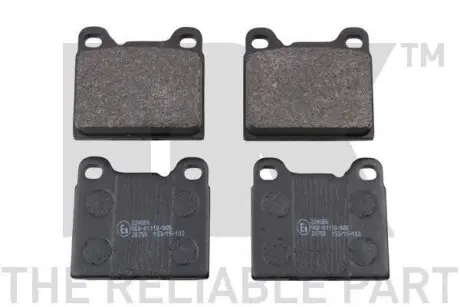 Тормозные колодки задние дисковые Volvo S70/V70/850/940-960 -02 NK 224806