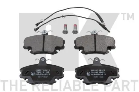 Комплект передних тормозных колодок Dacia Logan/Sandero/Renault 19/21/Clio/Twingo NK 229957
