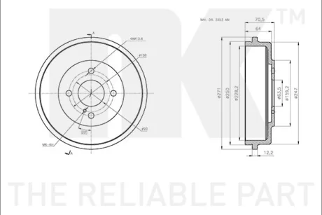Гальмівний барабан NK 252550