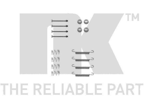 Монтажний к-кт колодок VECTRA A, VECTRA B SAAB 900 II, 9-3, 9-5 1.6-3.0D 04.88-12.09 NK 7936711