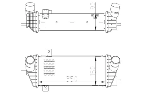 Радіатор інтеркулера Hyundai Tucson/Kia Sportage 1.7 CRDi 15-22 NRF 309070