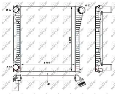 Радіатор інтеркулера Land Rover Range Rover 4.4D 10-12 NRF 30929