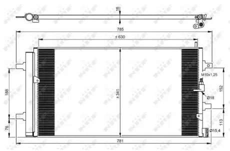 Радіатор кондиціонера NRF 350069