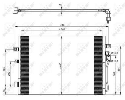 Радіатор кондиціонера NRF 350087
