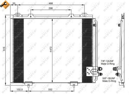 Радиатор кондиционера DB E-class (W210, S210) 95-03 NRF 35228