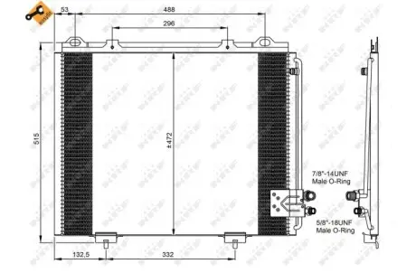 Радіатор кондиціонера MB E-class (W210, S210) 95-03 NRF 35228 (фото 1)