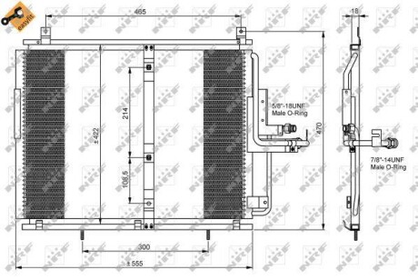 Радіатор кондиціонера NRF 35244