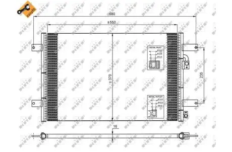 Радіатор кондиціонера NRF 35249