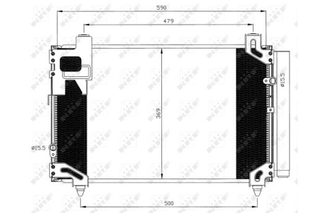 Радіатор кондиціонера NRF 35596