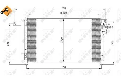 Радіатор кондиціонера NRF 35851