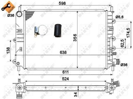 Радіатор NRF 514436