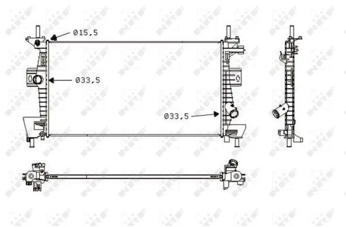 Радіатор охолодження Ford Focus 1.6 10- NRF 58487 (фото 1)