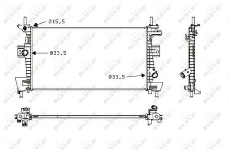 Радіатор охолодження Ford Focus 1.6 10- NRF 58487