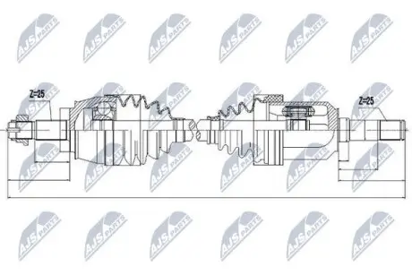 Піввісь NTY NPW-AR-006