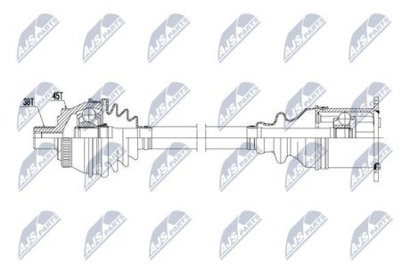 Полуось NTY NPW-AU-017