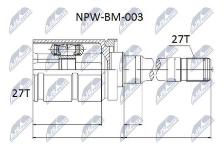 Шарнір рівних кутових швидкостей NTY NPW-BM-003