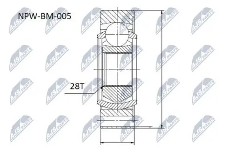 ШРУС карданного валу BMW E39, E38 94-03 NTY NPW-BM-005