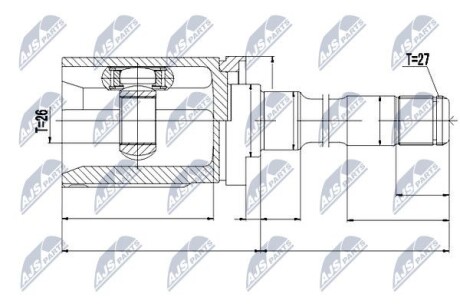 ШАРНИР РАВНЫХ УГЛОВЫХ СКОРОСТЕЙ NTY NPW-BM-010