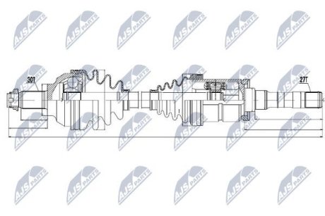 Полуось NTY NPW-BM-018