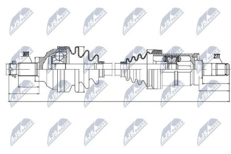 Полуось NTY NPW-BM-019