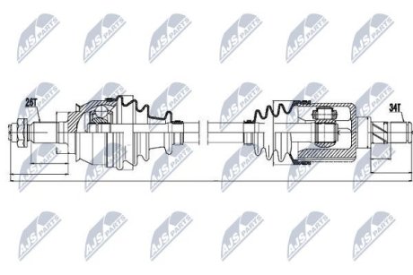 Полуось NTY NPW-BM-020