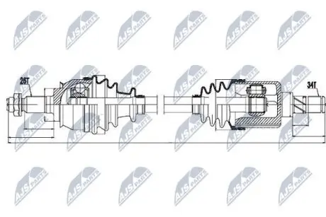 Напіввісь NTY NPW-BM-020