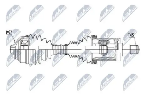 Полуось NTY NPW-BM-055 (фото 1)