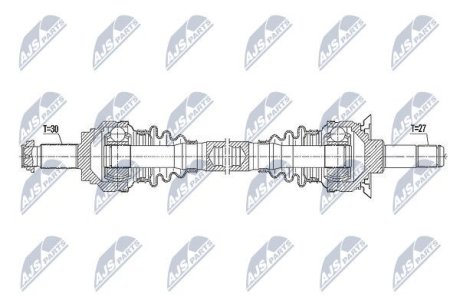 ПОЛУОСЬ NTY NPW-BM-087