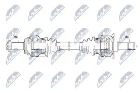 Полуось NTY NPW-BM-097 (фото 1)
