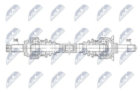 Полуось NTY NPW-BM-101