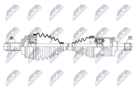 ПОЛУОСЬ NTY NPW-BM-115