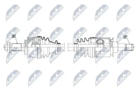 Напіввісь NTY NPW-BM-119