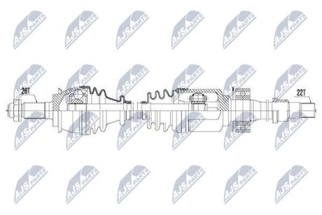 Полуось NTY NPW-BM-121