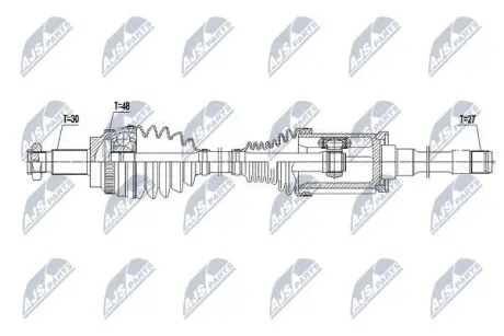 Полуось NTY NPW-BM-145 (фото 1)