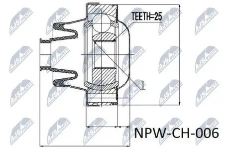 ШРУС / Шарнір рівних кутових швидкостей NTY NPW-CH-006